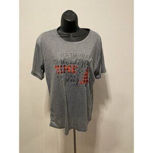 Unbranded Womens Size XL Xmas T-shirt Short Sleeve Stretch Festive